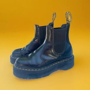 Dr Martens 2976 SMOOTH LEATHER PLATFORM CHELSEA BOOTS Unisex 7M/8L Punk Grunge